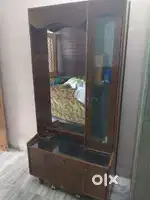 Dressing table with side cabinet made of wood (not board)