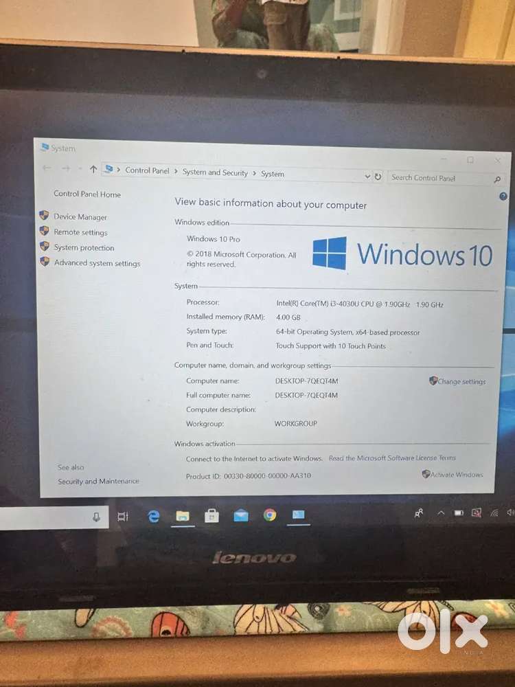 Lenevo Touch Screen Laptop Excellent Condition