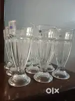 Milkshake and juice glasses