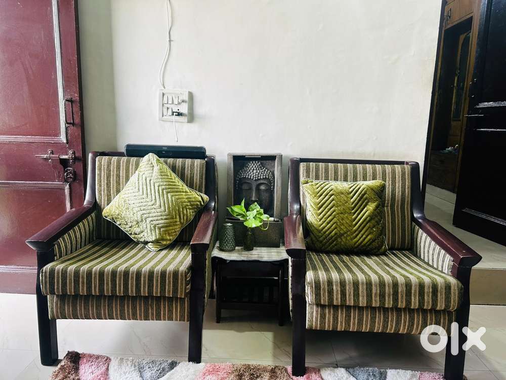 Green colour wooden sofa