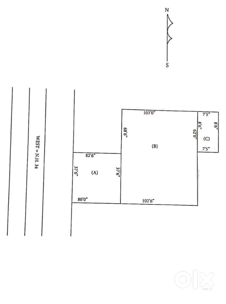 NH34 Main Road connect Plot Sale in Raiganj