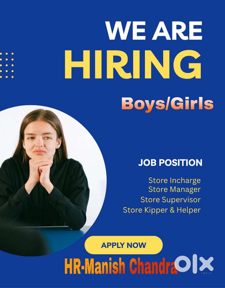 Full time job apply in helper store keeper supervisor  100% JOB HERE
