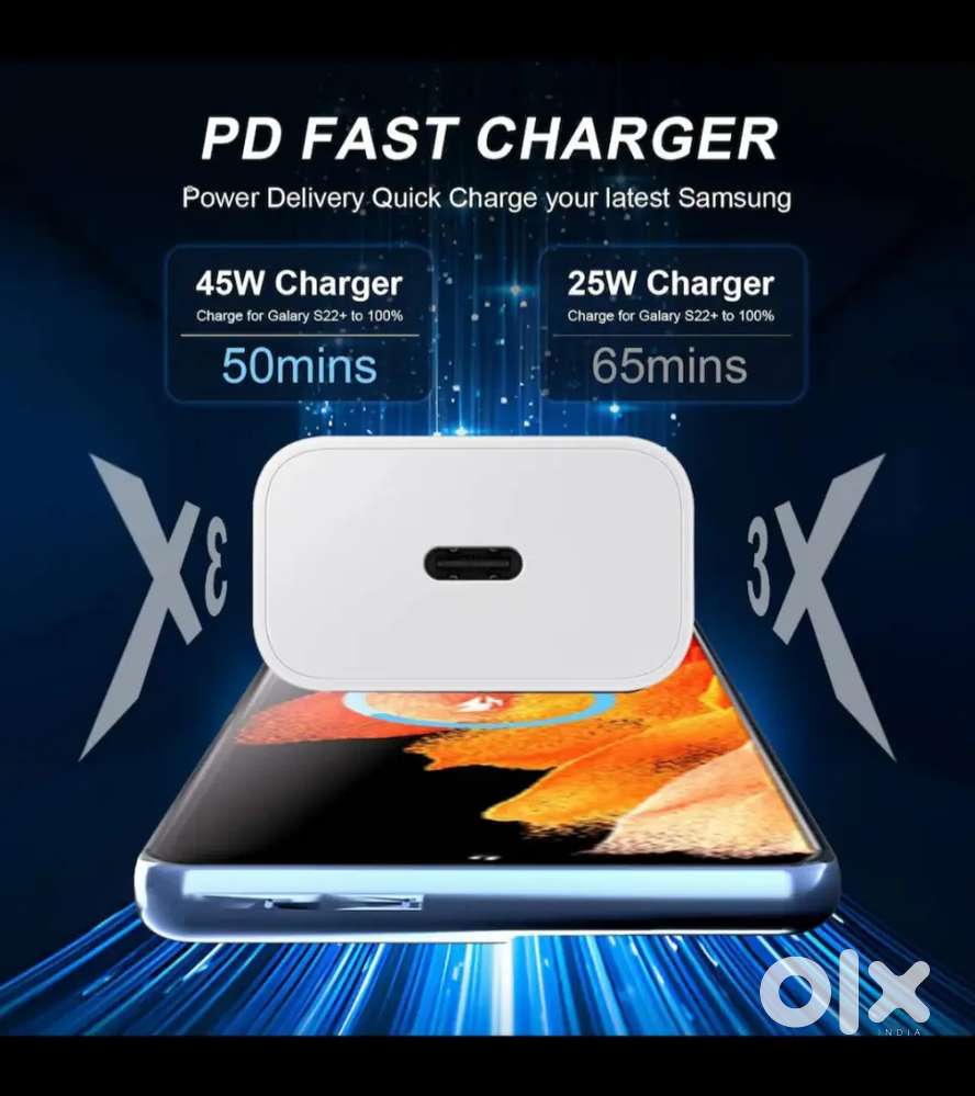 UMAKE 45W Adapto 45C Type SuperFast Charger Adaptor with Type C Cable