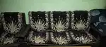 3+1+1 Wooden Sofa Set with Table