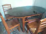 Teak wood Table with chairs (തേക്ക് മരം)
