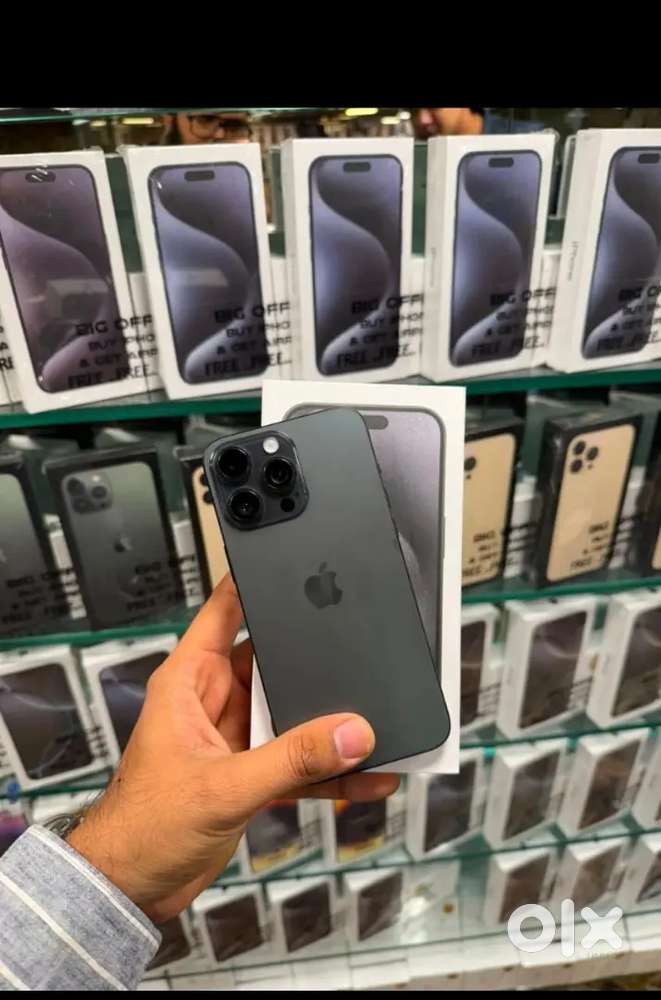 Iphone 15 pro black colour 256gb with original box charger