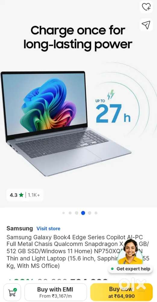 I want to sell Samsung galaxy Book 4 edge laptop  brand new