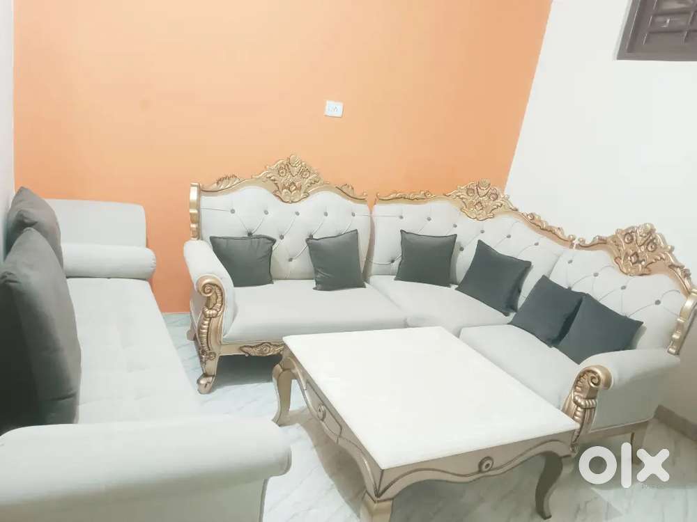 7-Seater Sofa + 87 Divider + Marble-Top

Table - Premium Wooden Set