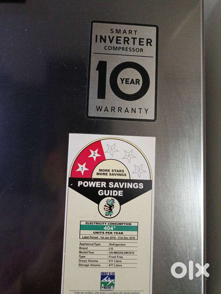 LG fridge full details given as a photo