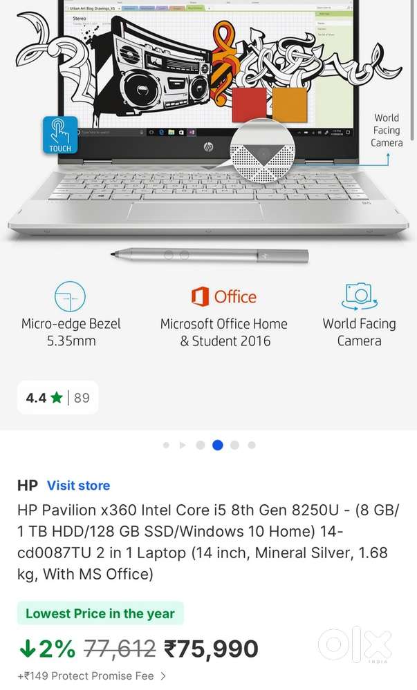 HP convertable laptop