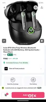 Truke btg ultra gaming earbuds only 3 days old urgently money problem