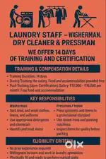 drycleaning operator , laundry operator