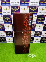 Red Flower Desgin Samsung Digital Inveter 289 liter double Door fridge