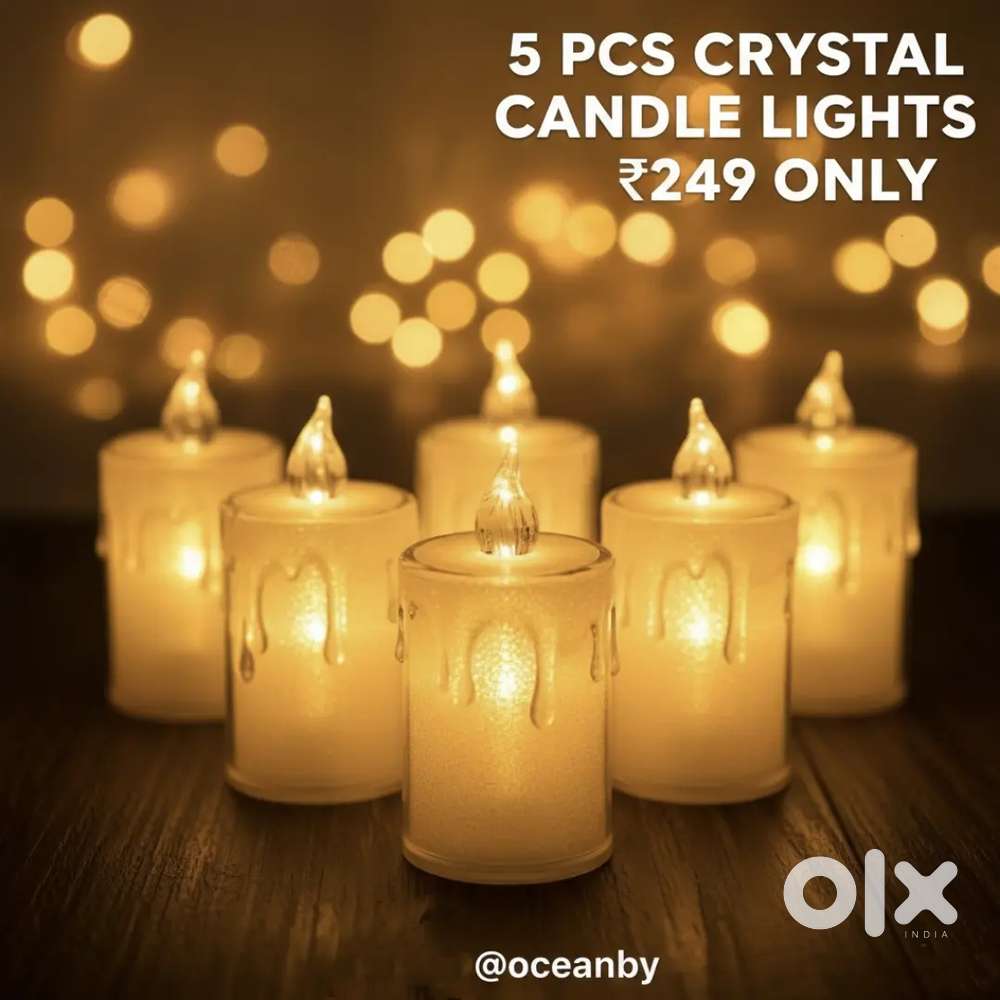 5 PCS CRISTAL CANDLE LIGHTS