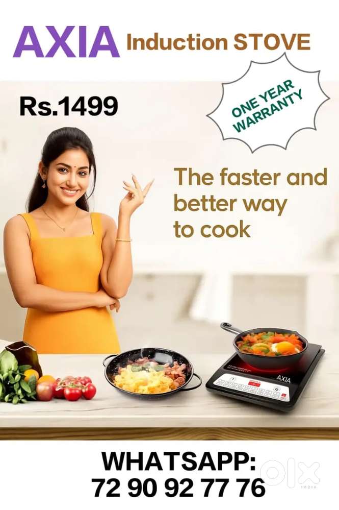 AXIA INDUCTION STOVE @1499 ONLY with ONE YEAR WARRANTY.