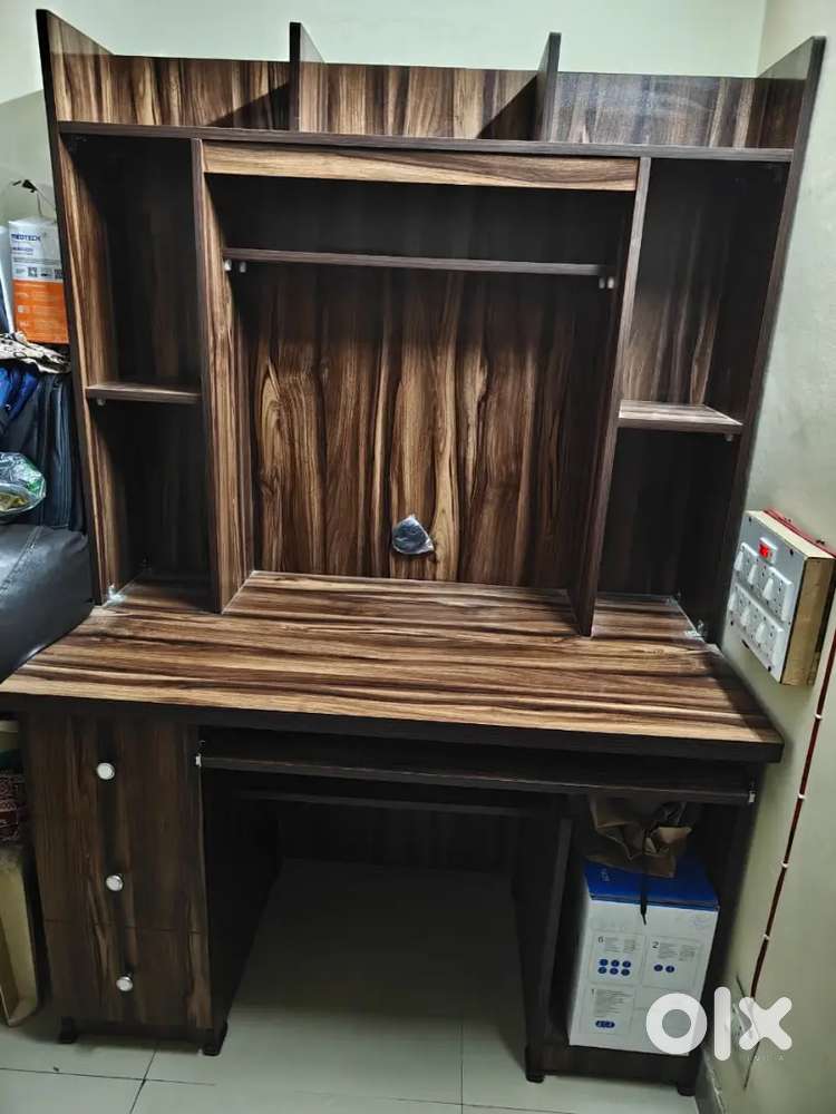 Premium Wooden Study Table with Inbuilt Light & Storage