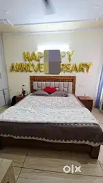 6 month old bed with  mattress (King Size Bed and two bedside tables)