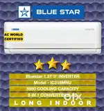 NEW BLUESTAR IC318QNU 1.5 TON 3 STAR INVERTER SPLIT AC