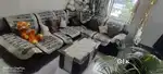 6 seater L shape sofaset with centre table