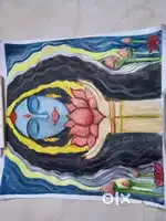 Unique drawing done on canvas size chart paper .