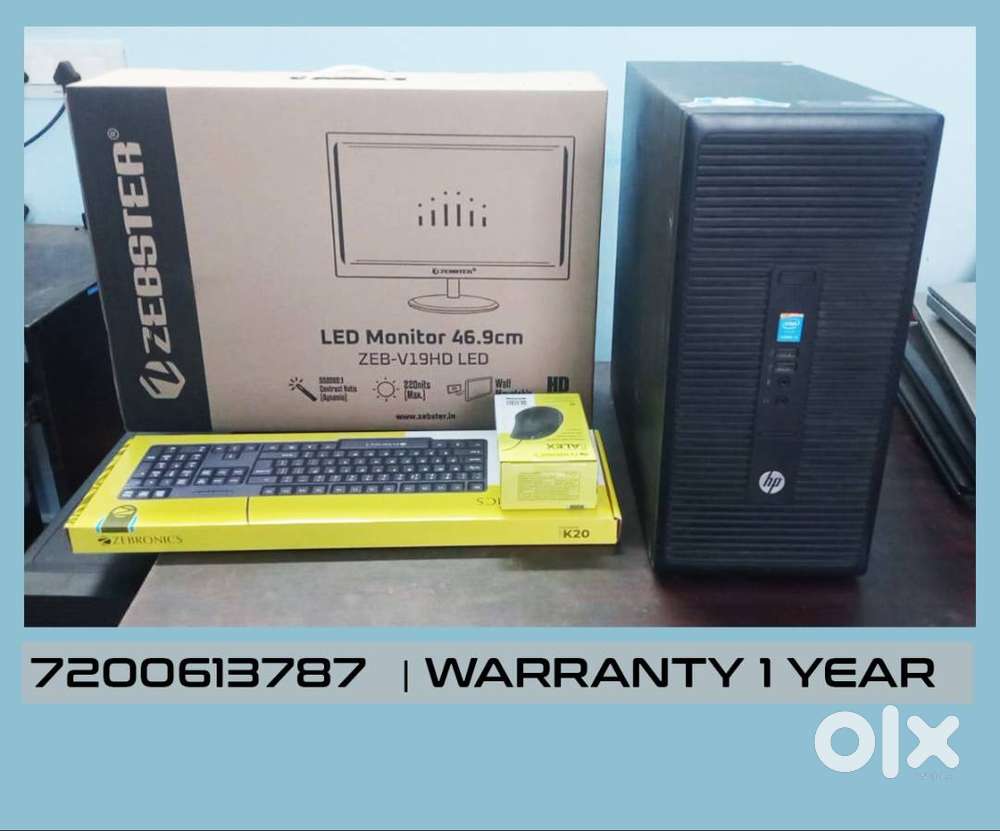 HP COMPUTER  MONITOR 19INCH  CPU  GRAPHICS 2GB  8GB RAM   DESKTOP