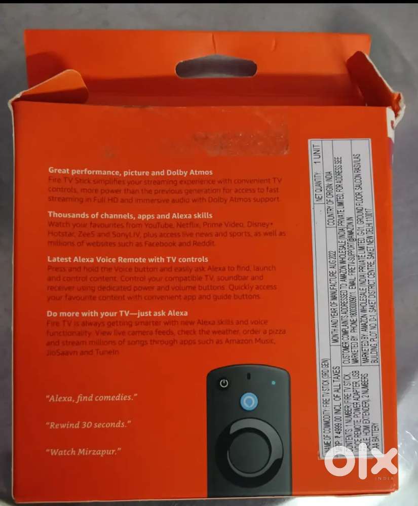 Amazon Fire TV stick with Alexa voice
