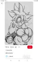 Drawing of goku