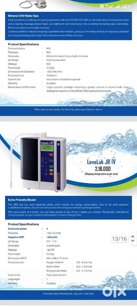 Enagic Kangen water machine used & new