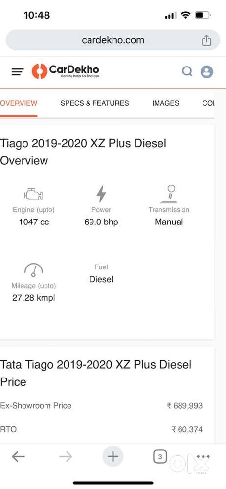Tata Tiago 2020 Diesel Well Maintained