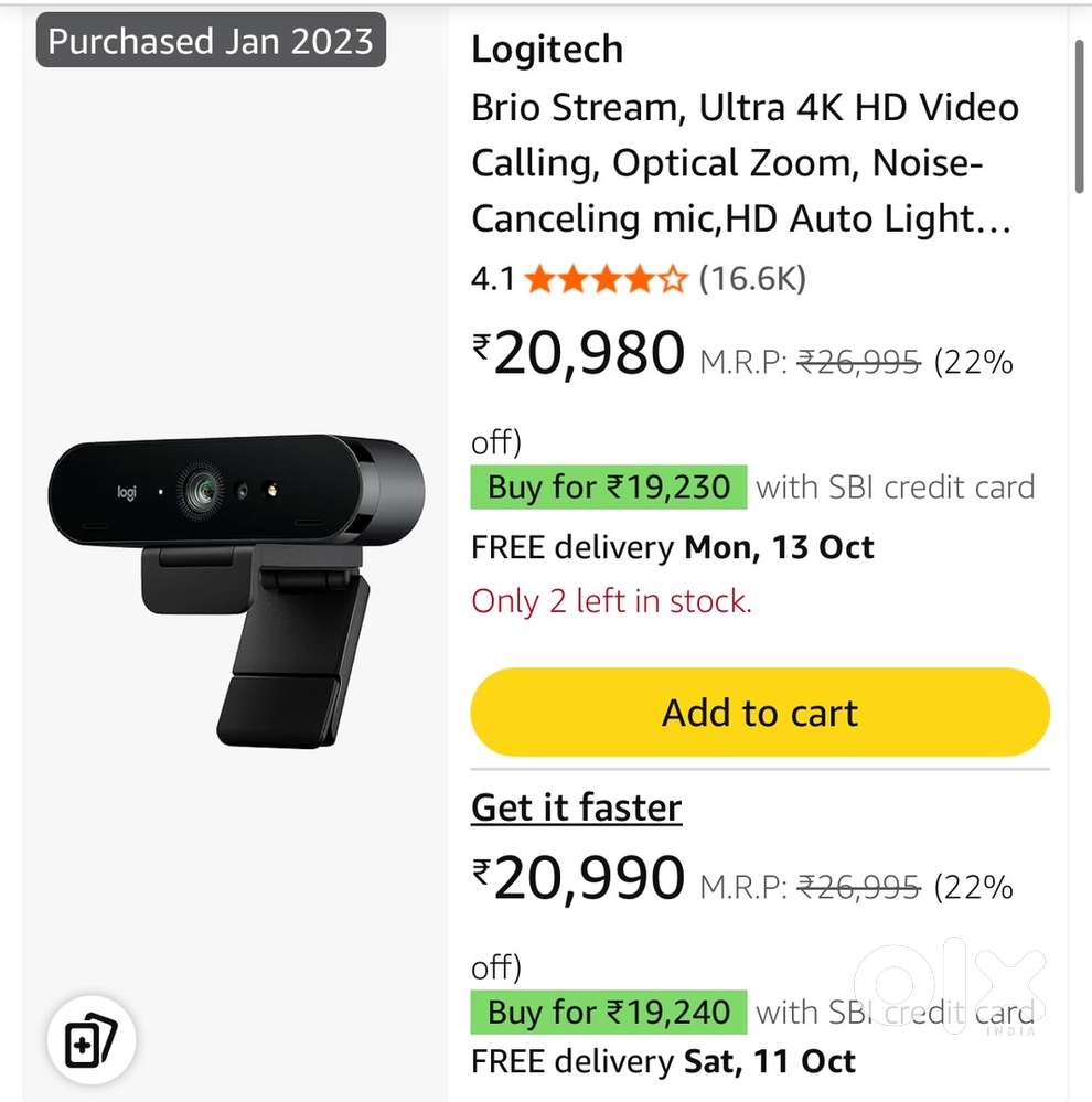 Logitech Ultra 4K HD Video Webcam