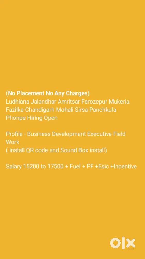 Ludhiana Model Town Field Executive Required