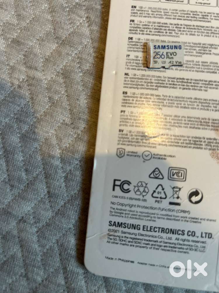 Samsung sd card 256 gb 160 mbps speed