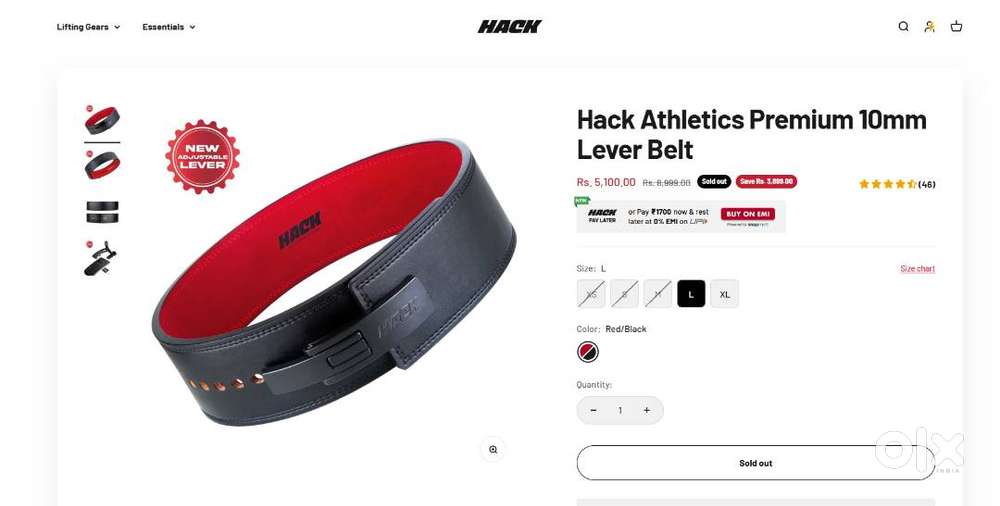 Hack Athletics Premium 10mm Lever Belt
