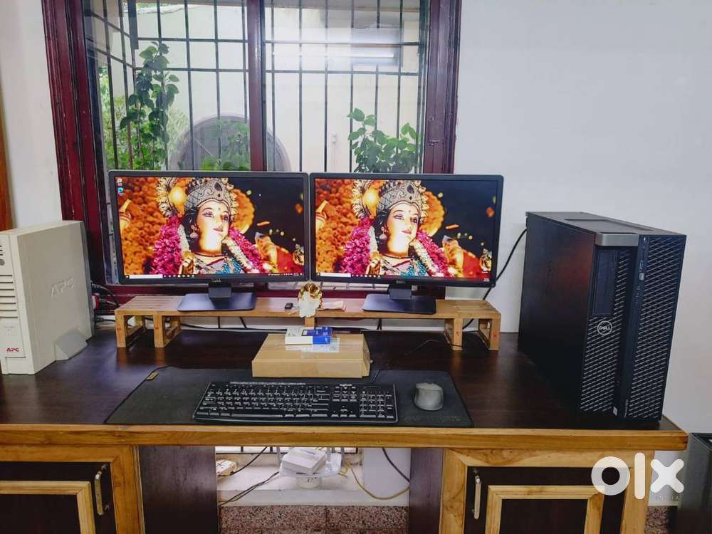 Dell Tower 5820[NVMe Model]Workstation-2 Dell P24 Monitors