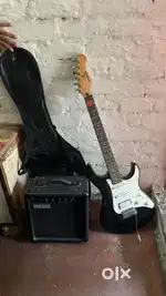 Original Yamaha Branded Electric Guitar with Amplifier – Full Set both