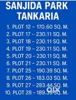 Exclusive 10 Plots  170–283 sq. m  Sanjida Park Tankaria