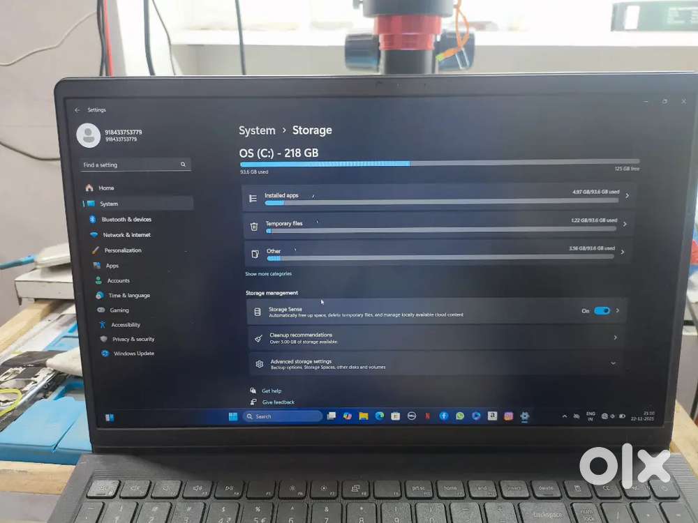 Vostro 15   3510 8gb ram 1tb storage.  I3 11 gen