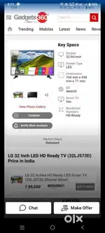 Lg tv LED HD 32LG 573D సూపర్ర్ కండిషన్
