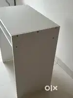 Ikea table and chair, white color