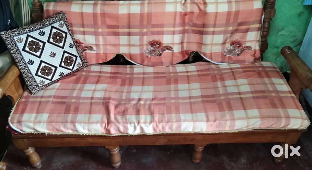 Wooden sofa and dining table
