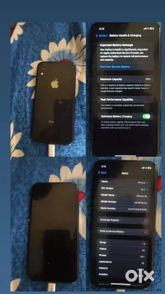 Iphone xr 64gb , battery health 79%