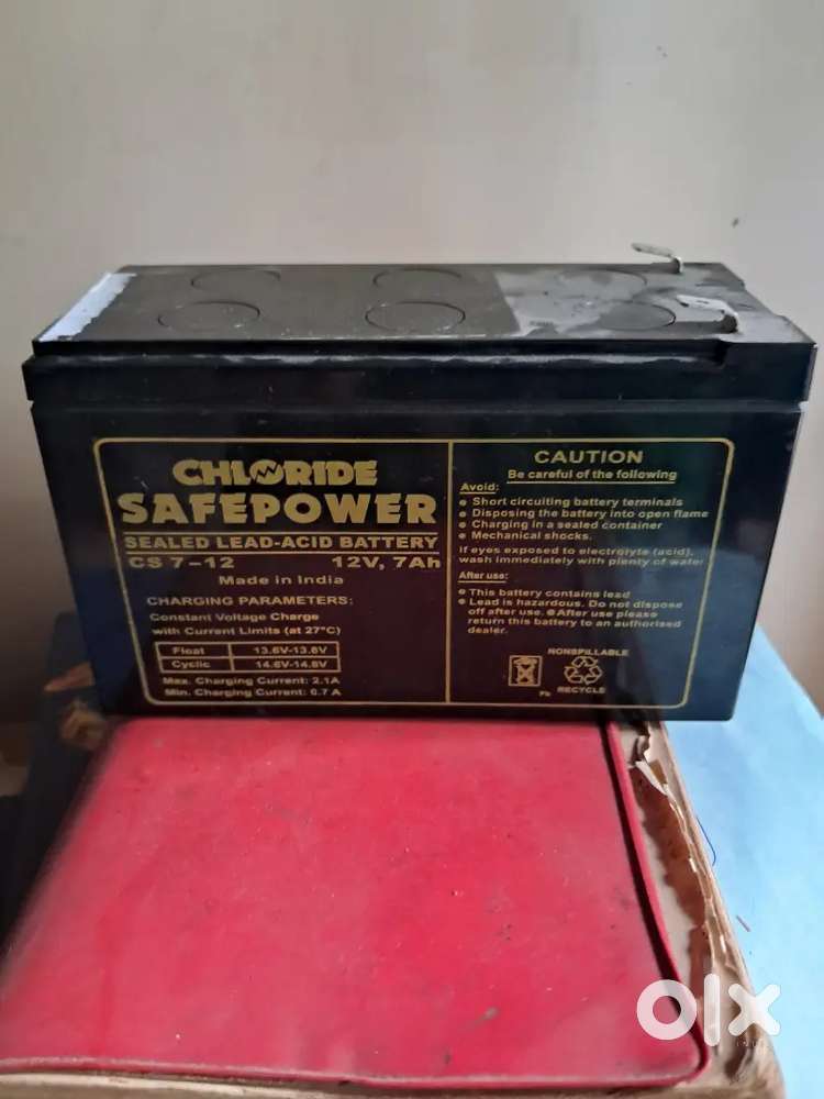 Sealed lead acid battery 4.nos 12 V, 7AH