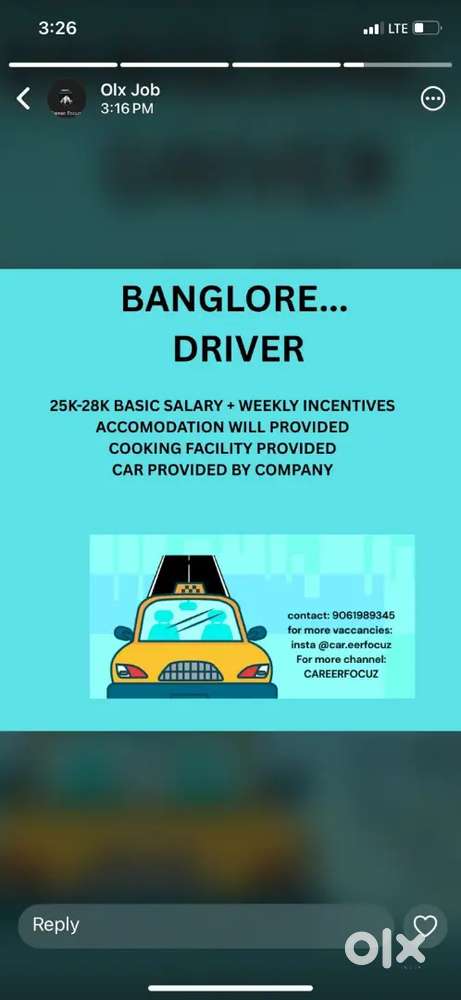 DRIVERS WANTED IN BANGALORE