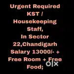 KST  / Housekeeping Job Sector 22, Chandigarh