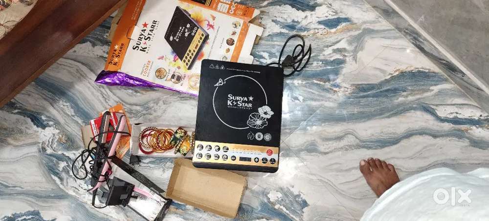 Hair dryer and electric stove with new no used