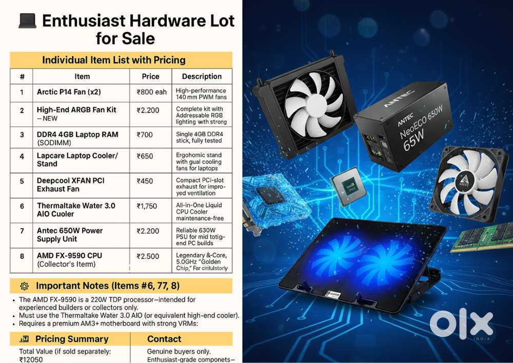 ULTIMATE PC/LAPTOP Parts: CPU, AIO, PSU, Fans, Cooling Pad & More!