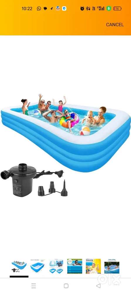 Swimming pool fully new only 1 time used