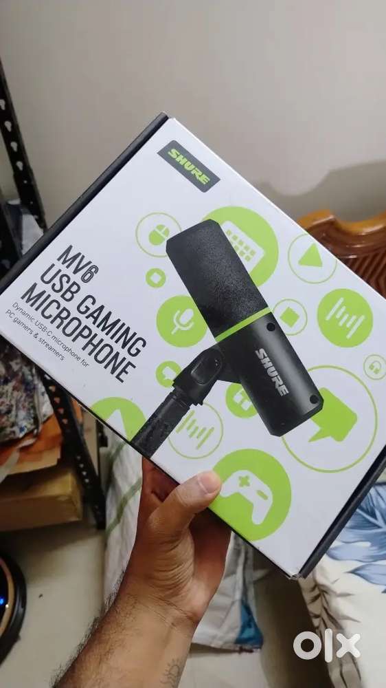 Shure MV6 Gaming Microphone, Dynamic USB PC Mic for Gaming & Streaming