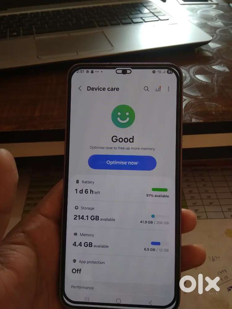 Samsung s24+ 12,  256 gb variant  under warranty  voilet purple color