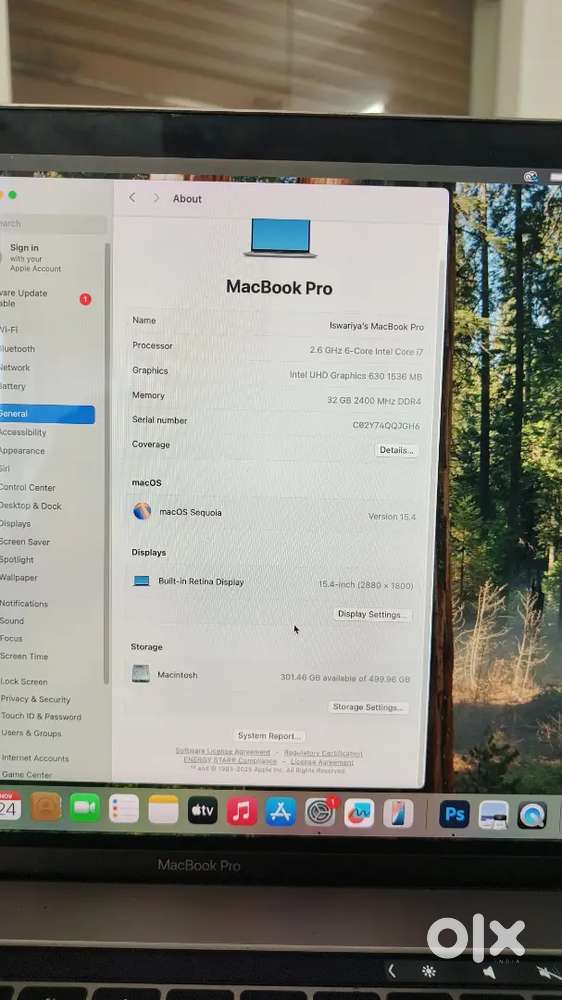 Apple MacBook Pro 15-inch - Core i7  32GB RAM  512GB SSD